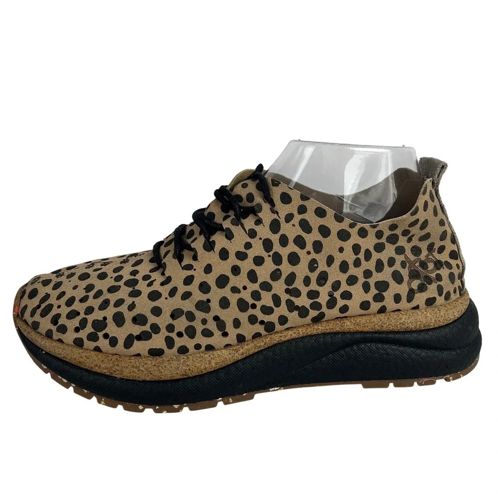 OTBT Alstead Womens Leopard Print Leather Fabric Platform Sneakers 7.5M 20F766